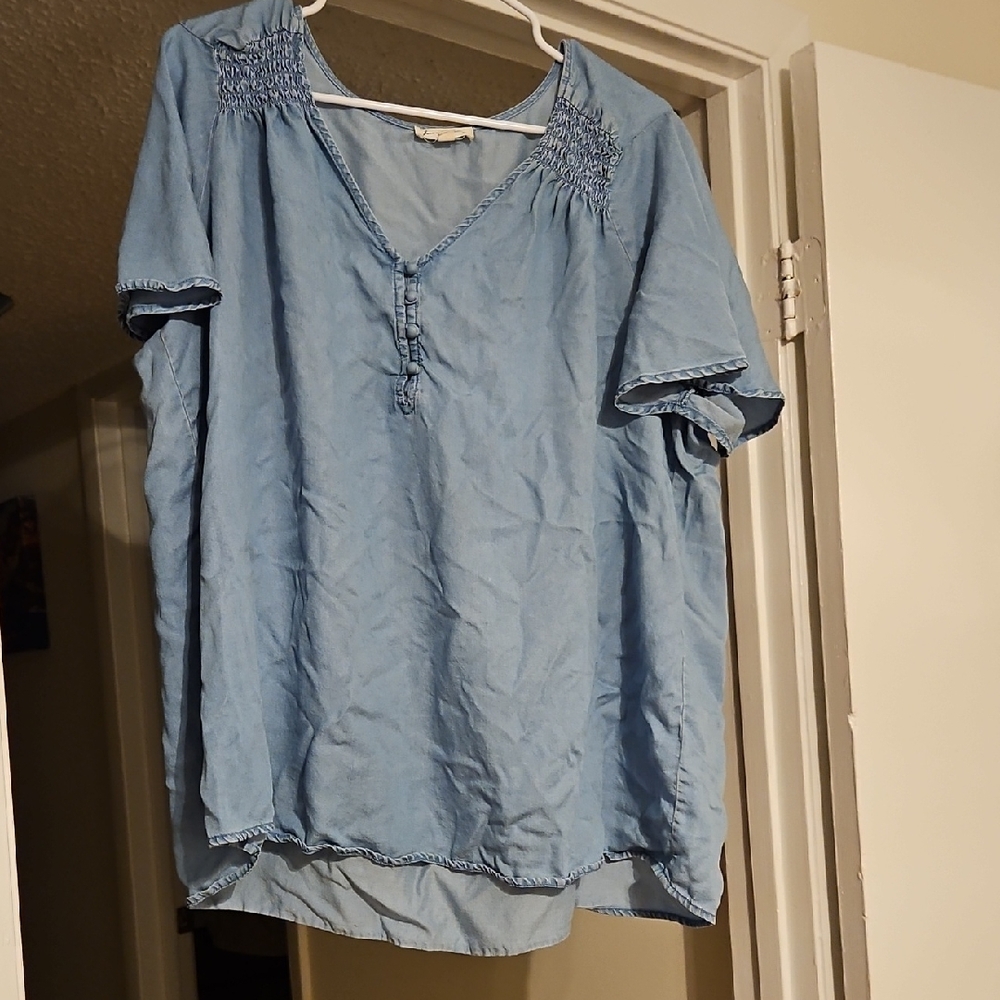 Jane and Delancey Light Blue Blouse